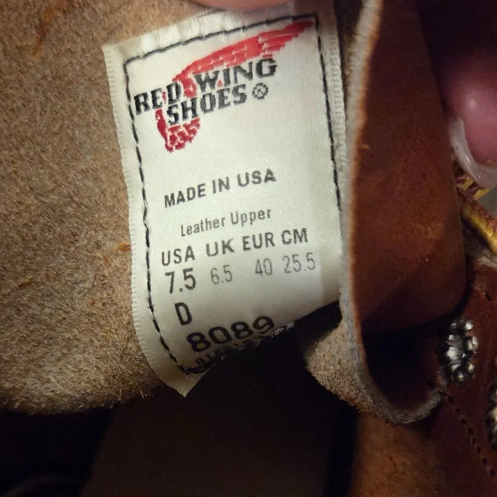 Red Wing Iron Ranger Traction Tred Mens Boot Size 7.5 Oro Legacy Leather 6 Inch